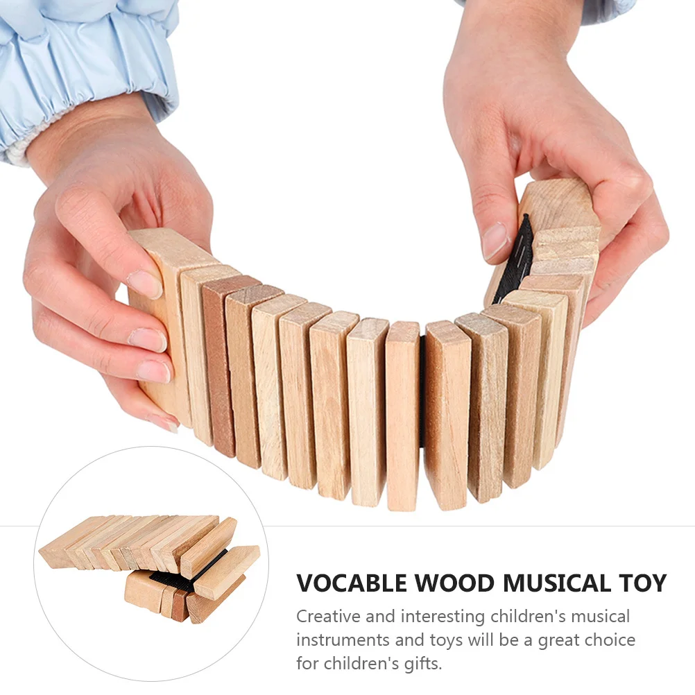 1pc Wooden Clicker For Kids Smooth Polished Wood Instrument Educational Musical Plaything Children Recreation Gift