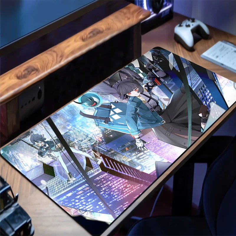 Gaming-Mauspad, Zenless Zone Zero Hoshimi Miyabi, Zubehör, Büro-Gamer-Schreibtischunterlage, rutschfeste Bodenmatte, großer PC-Teppich, Mauspad
