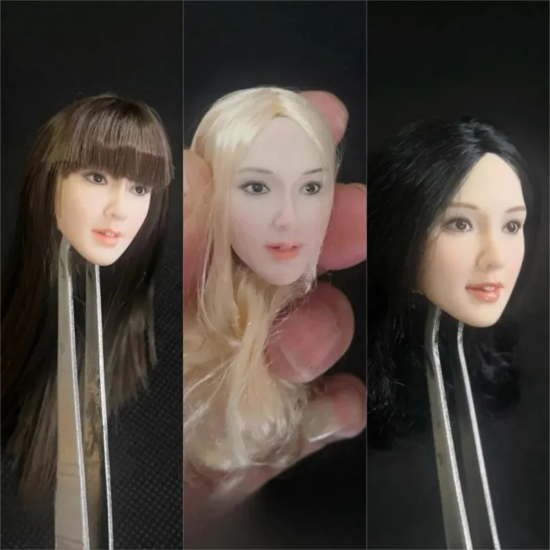 

1/6 масштаб ручной работы азиатская красота фигурки JQH192 кукла фотография голова резьба модель для 12 дюймов женщина-солдат игрушки тело