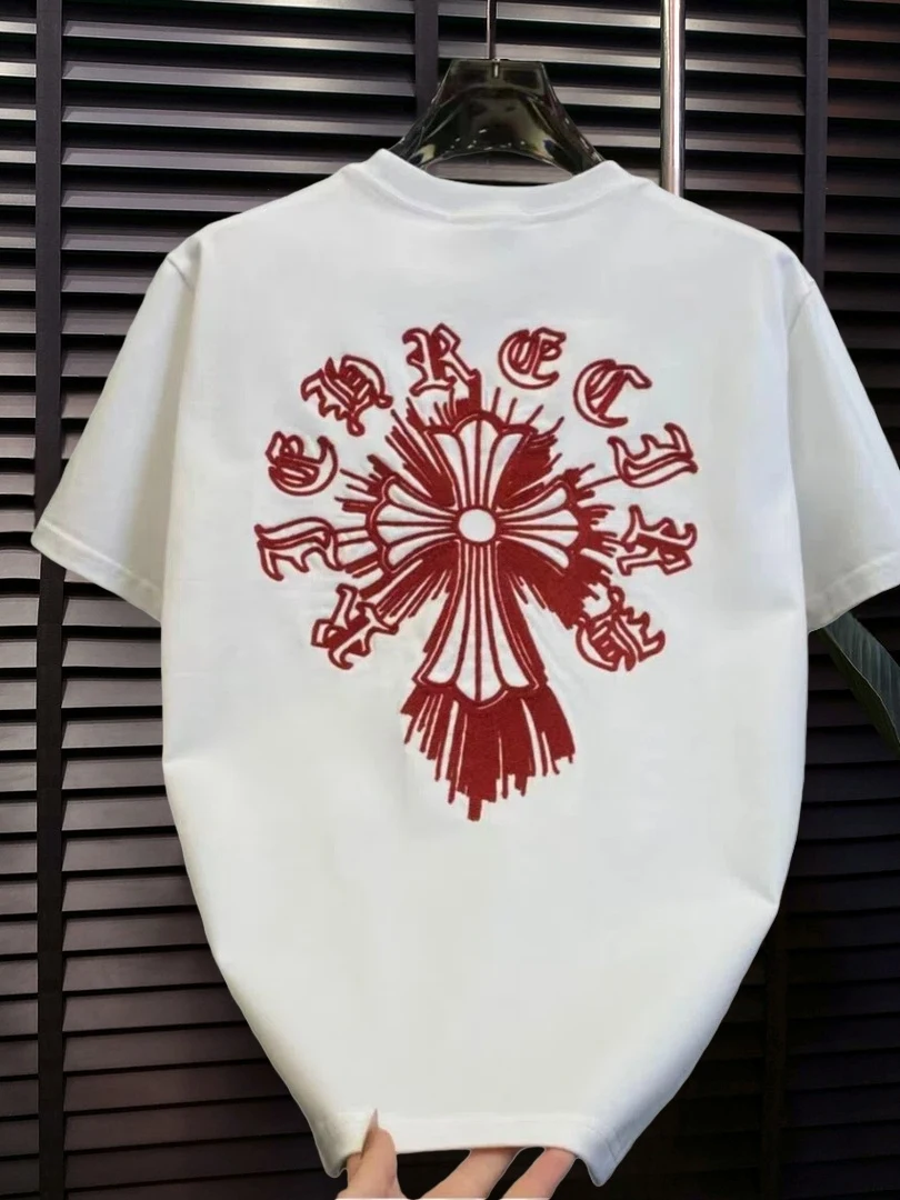 

Модная хлопковая футболка с принтом креста, мужская, приталенная, с круглым вырезом, белая, в американском молодежном стиле, из чистого хлопка