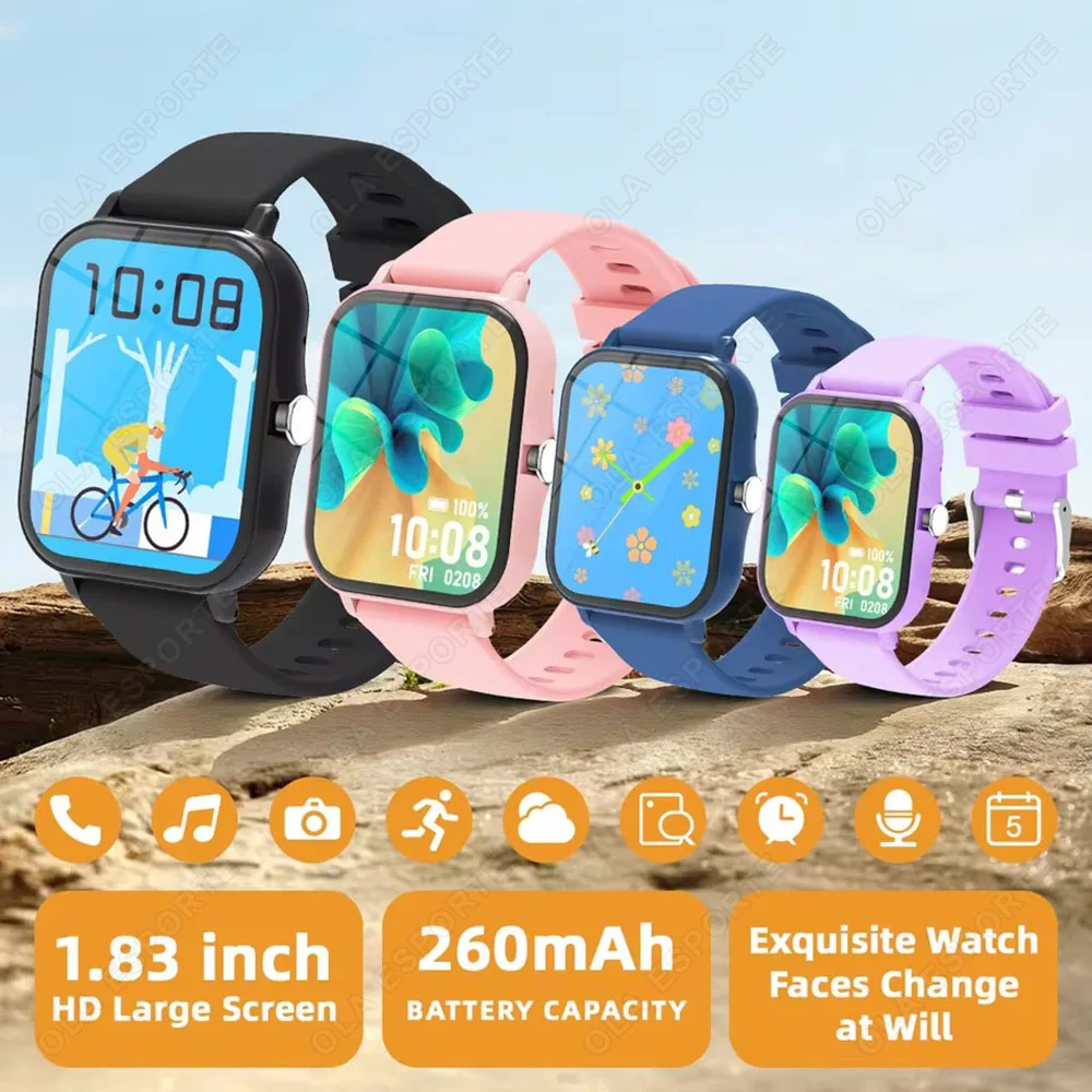 

Smartwatch 1.83'' HD Display Camera/Music Control Wireless Bluetooth Call for Android/IOS Multi-mode Sports Voice Assistant HW12