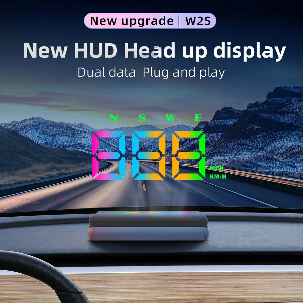 

Новая энергия автомобиля HUD Head-up ЖК-дисплей Автомобильный GPS-тестер Beidou Многофункциональный HD-дисплей Универсальный проектор M2S