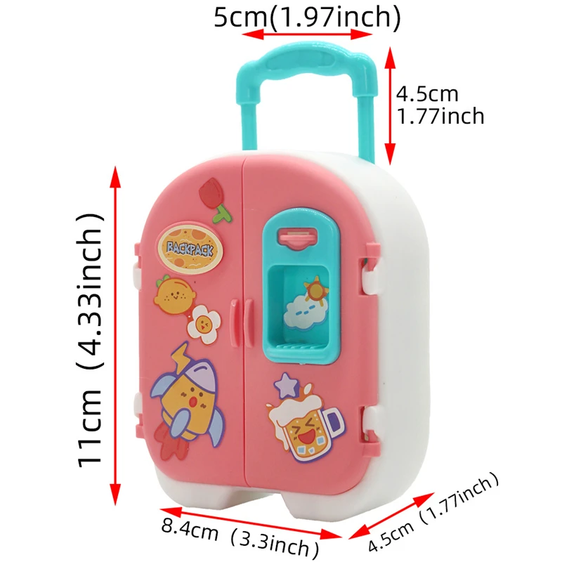 Doll Clothes Luggage Suitcase For 17-18 Inch Dolls 43Cm Baby New Born Reborn Doll Travel Case Generation Toy Girl`s Gift Toys