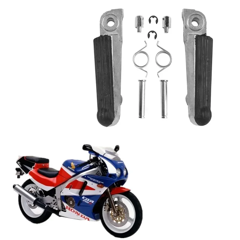 For Honda CBR250 MC19 MC22 CBR400 NC23 NC29 CBR929 CBR954 CB50R NSF100 NSR250 NSR50 NSR75 NSR80 VFR400 Front Footrest Foot Pegs