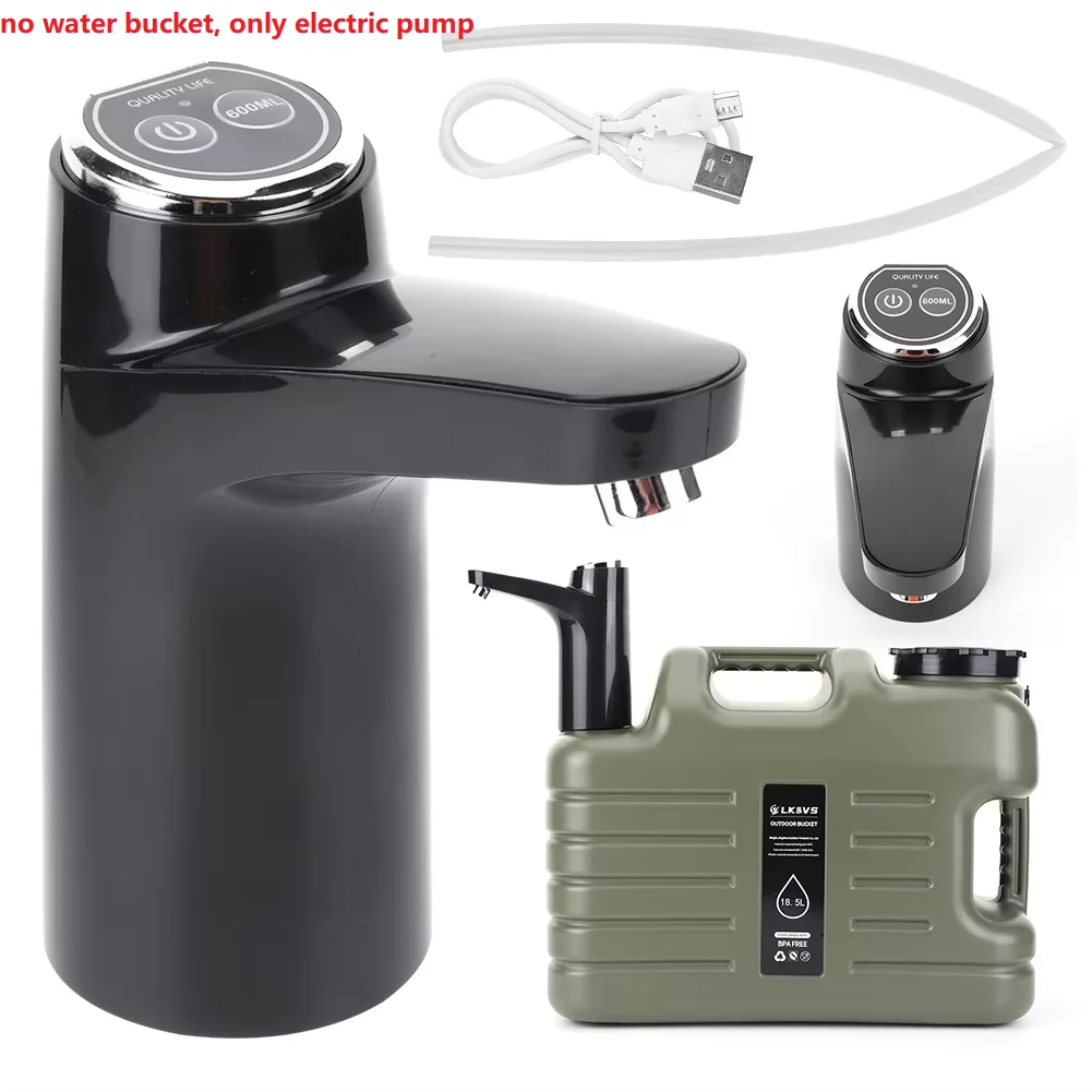 

Насос-диспенсер для воды Портативный электрический насос-диспенсер для воды для бутылок на 5 галлонов Перезаряжаемый через USB ведро для воды (БЕЗ бака)