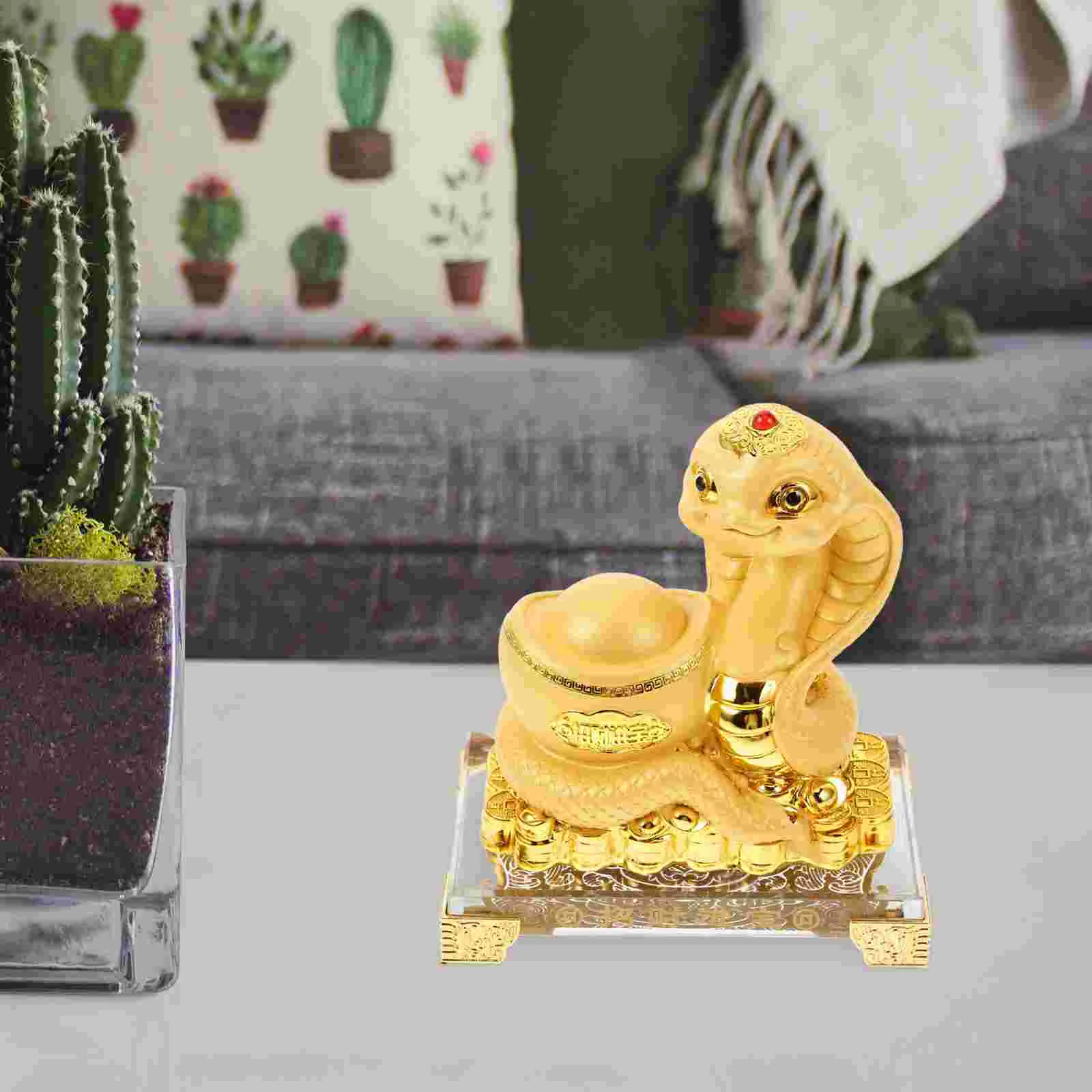 Year of The Snake Ornaments Brass Chinese Zodiac Statue Figurine Choice Home Interior Decor