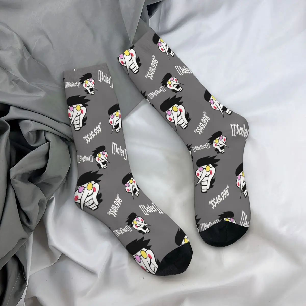 Deltarune Spamton Undertale Napstablook-Calcetines estampados para hombre y mujer, medias de invierno