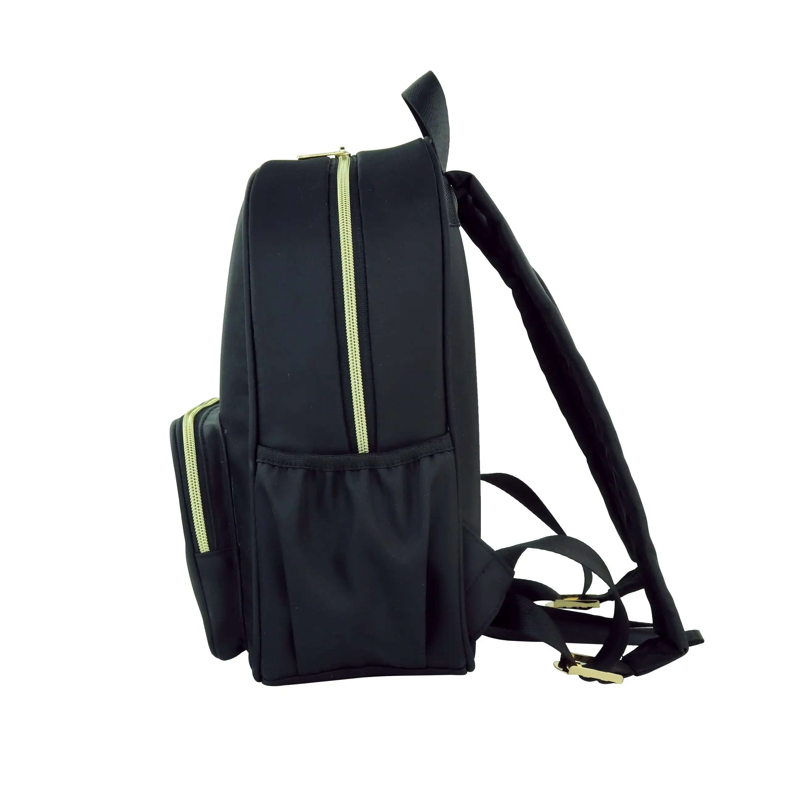 حقيبة ظهر من النايلون، حقيبة كتب سفر قابلة للتخصيص للحرف اليدوية والمدرسة والاستخدام اليومي، باللون الأسود