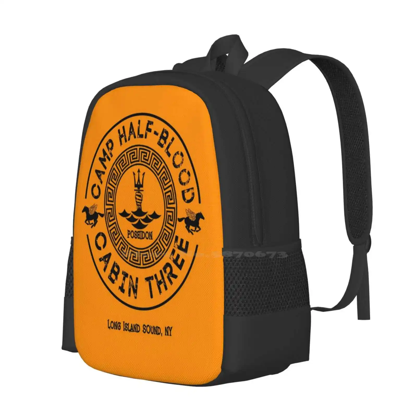 Percy Jackson - Camp Half - Blood - Cabin Three - Poseidon Hot Sale Backpack Fashion Bags Pjo Percy Jackson Tumblr Poseidon Camp