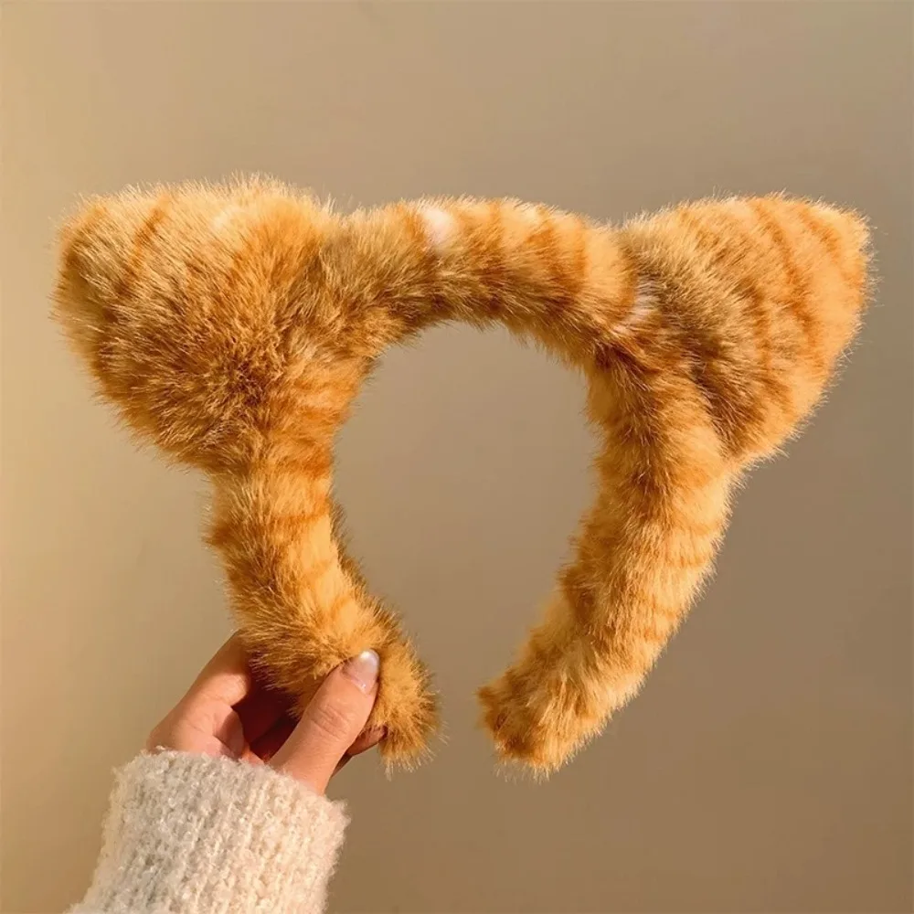 Fashion Washing Headband Cartoon Tiger Pattern Cat Ear Headband Leopard Spots Hairpin