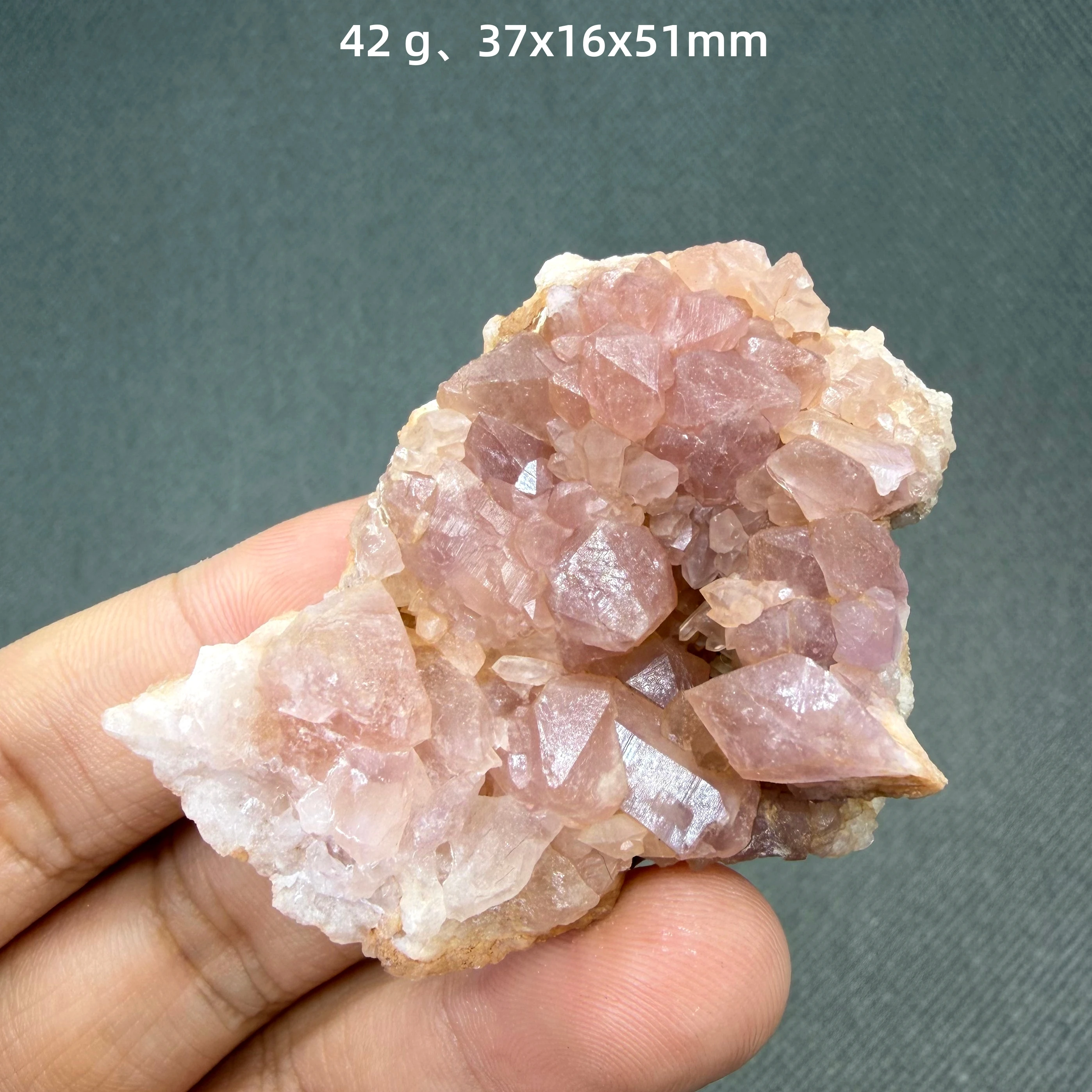 Natural Argentina Pink Amethyst Stone Quartz Raw  mineral specimen + healing quartz crystals and stones rock gemstone view 6