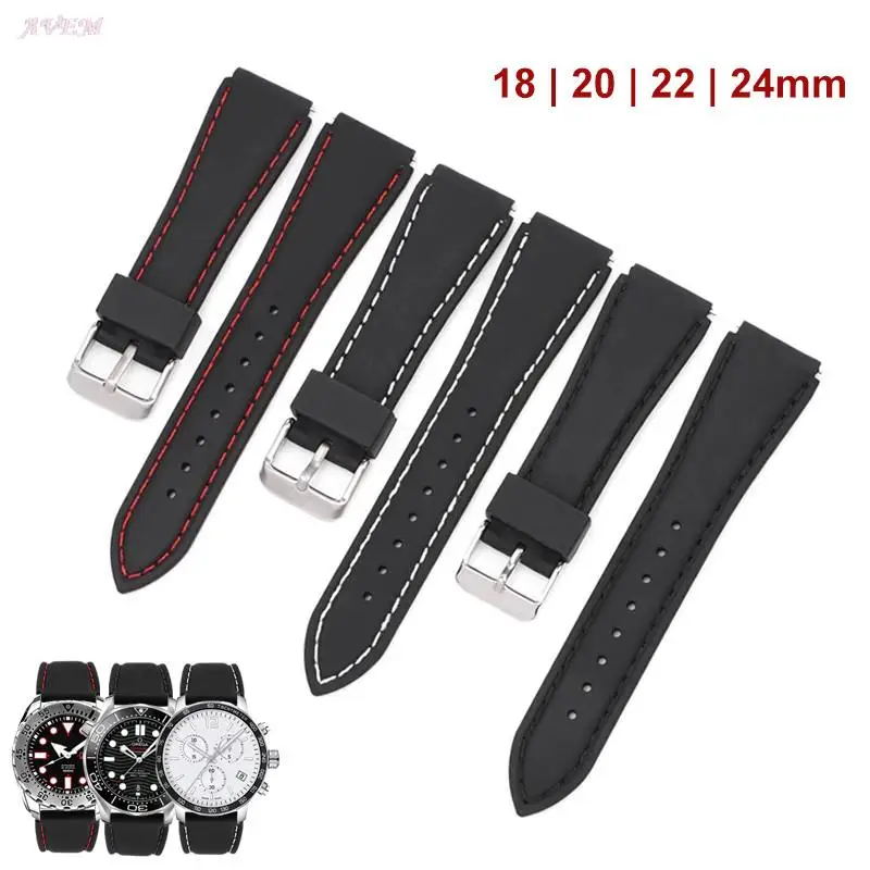 18/20/22/24mm Universal Waterproof Silicone Strap Quick Release Smart Watch Band for Huawei gt 2/3 Samsung Galaxy Watch 4 5 Pro