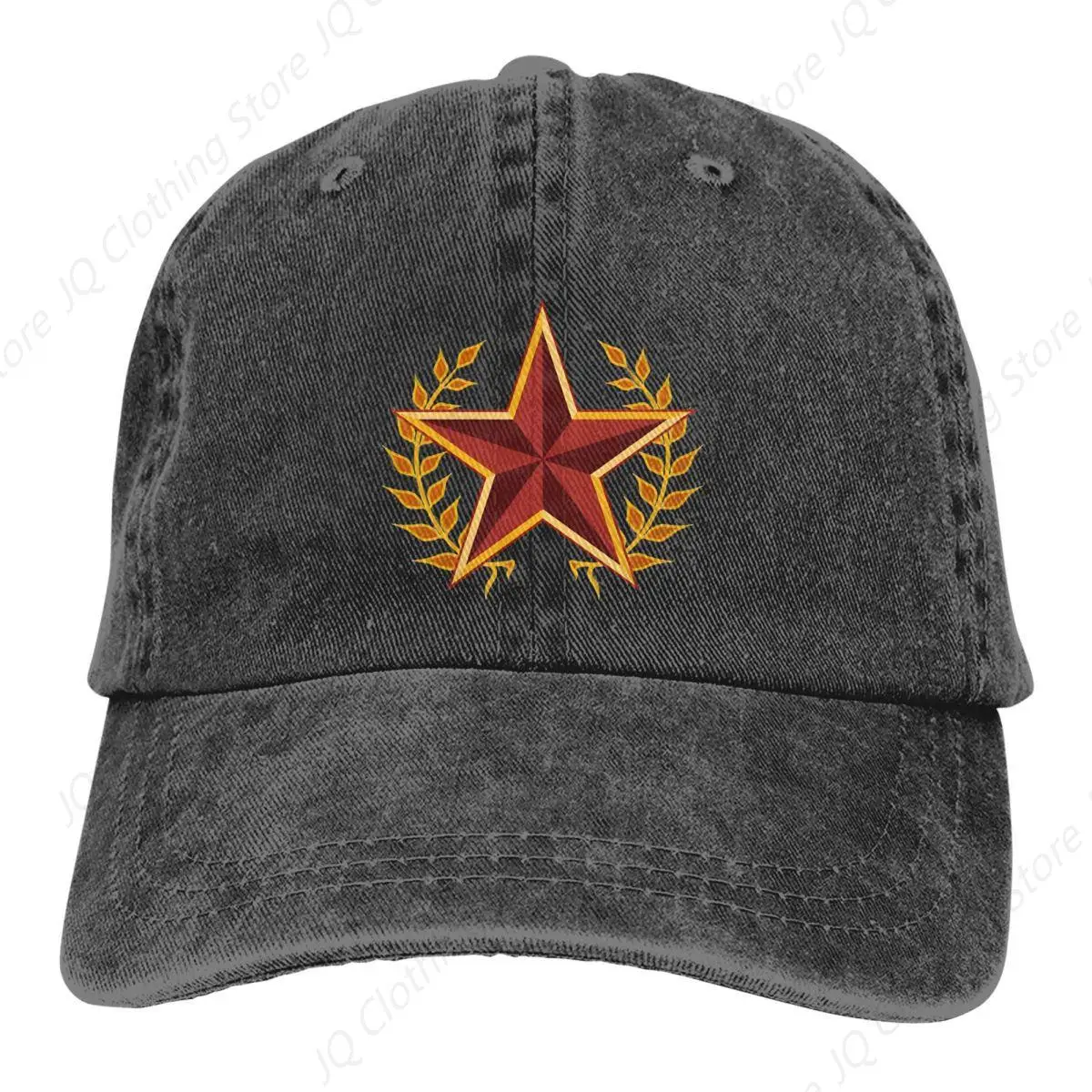 

Russian Soviet Star Unisex Washed Cotton Cap Vintage Baseball Cap Casual Outdoor Sports Hat