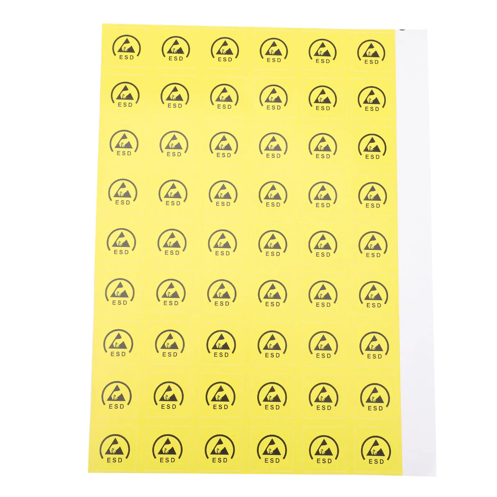 

200pcs Electrostatic Protection Signs Anti Static Labels Warning Decals Safety Stickers Yellow 2x2cm Factory Industry Use