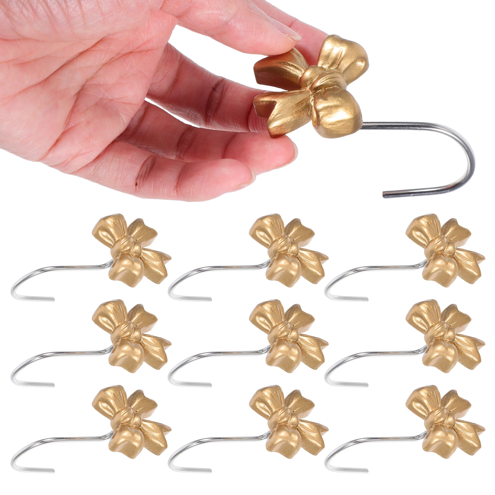 

10 Pcs Shower Curtain Hook Bathroom Decor Hooks Baby Ring Art Cute Curtains Plastic Ordinary Curtain. Accessories