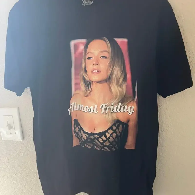 Sydney Sweeney Almost Friday Friday Beers Shirt Medium