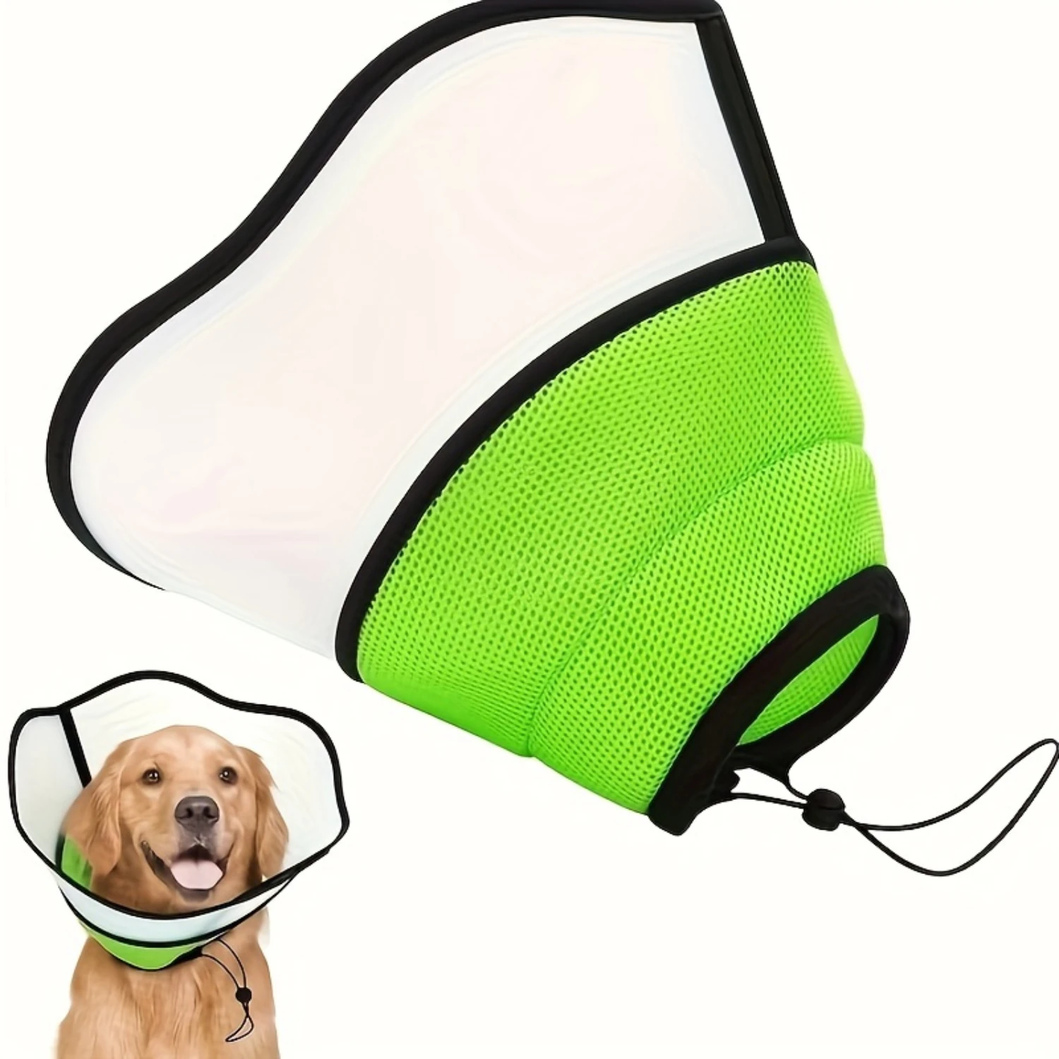 طوق مخروطي للحيوانات الأليفة للكلاب والقطط بعد الجراحة - سهل الغسل، غطاء حماية من Newpet