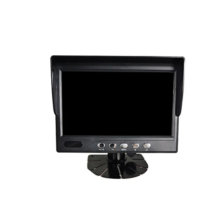 Vehicle monitoring truck four-way high definition reversing image wide-angle infrared video host system 7-inch monitor