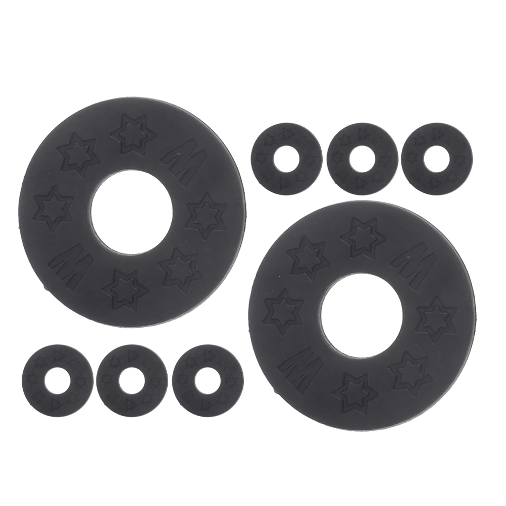 

8 Pcs Guitar Strap Lock Bass Locks Silicone Accessories Buckle Electric Parts Black Locking