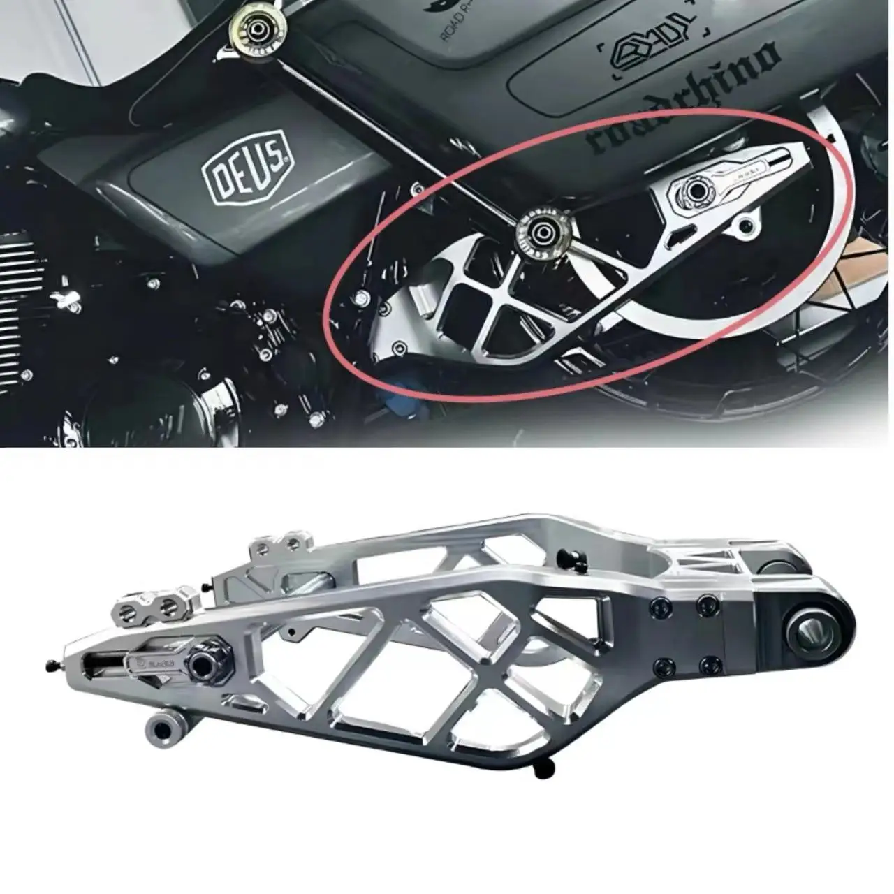 

Motorcycle Aluminum Swing Arm Rear Fork for Harley Touring Road glide Road King Street glide 2009-up Modification Accessories