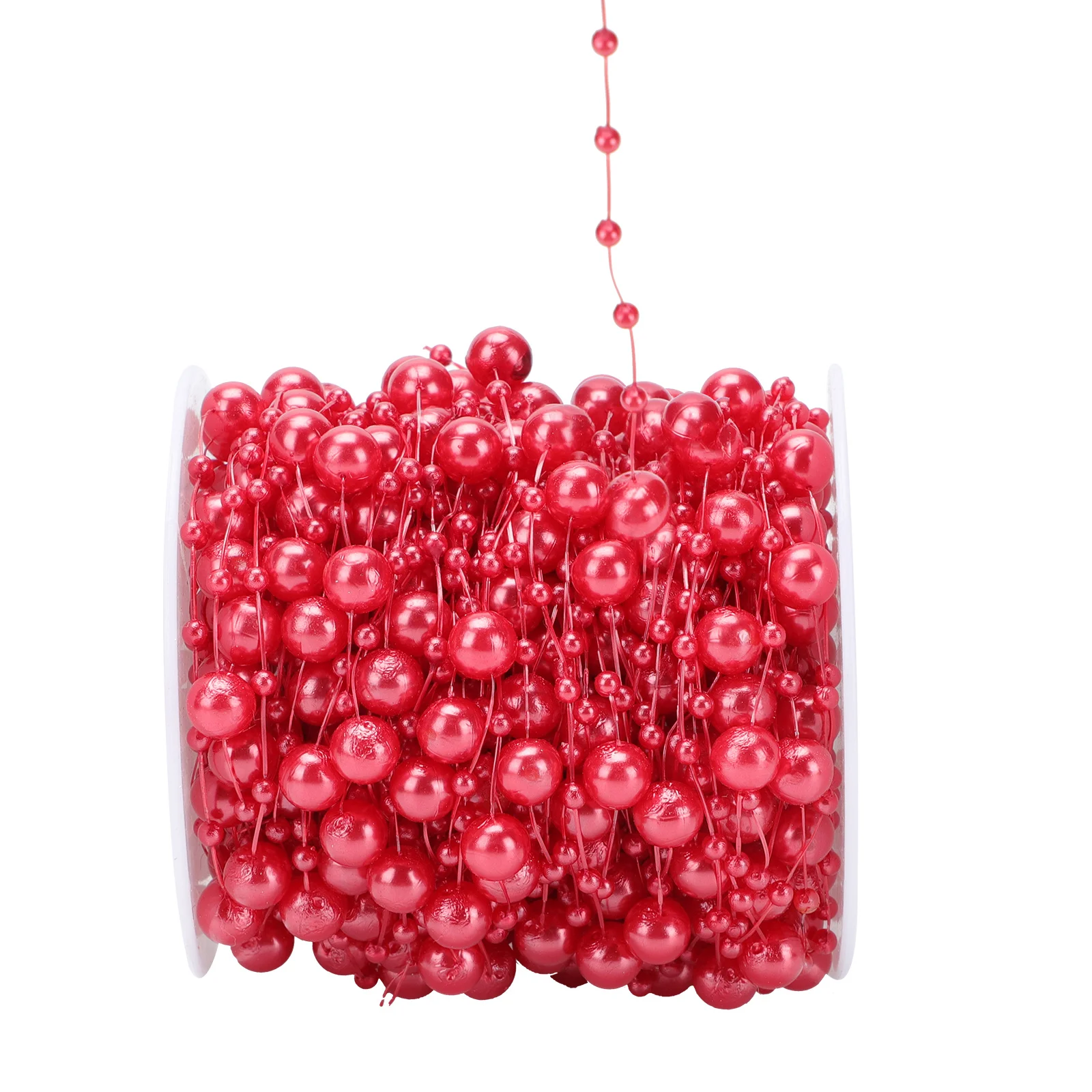 Beads Strand for Christmas Tree Skirt Stocking Balls Decorative DIY Materials Plastic Beads Chain Stage Photo Prop