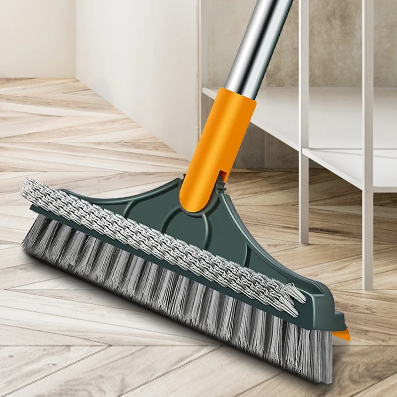 Bathroom Corner Gap Floor Brush Bathroom No Dead Corner Cleaning Long Handle Hard Bristled V-shaped two-in-one Floor Brush