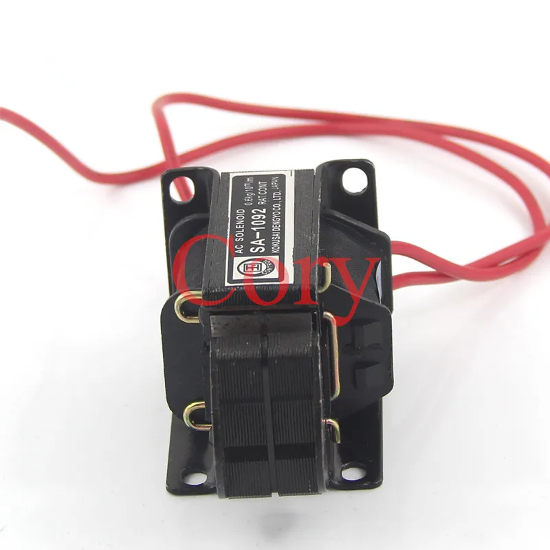 1Pc Push Pull Type Frame DC Solenoid Electromagnet Magnet 220V 10mm Stroke 0.6kg SA-1092