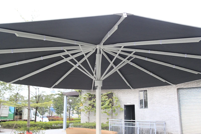 10 Feet  Garden  Beach Parasol Round  Patio Commercial Umbrella with Base and LED