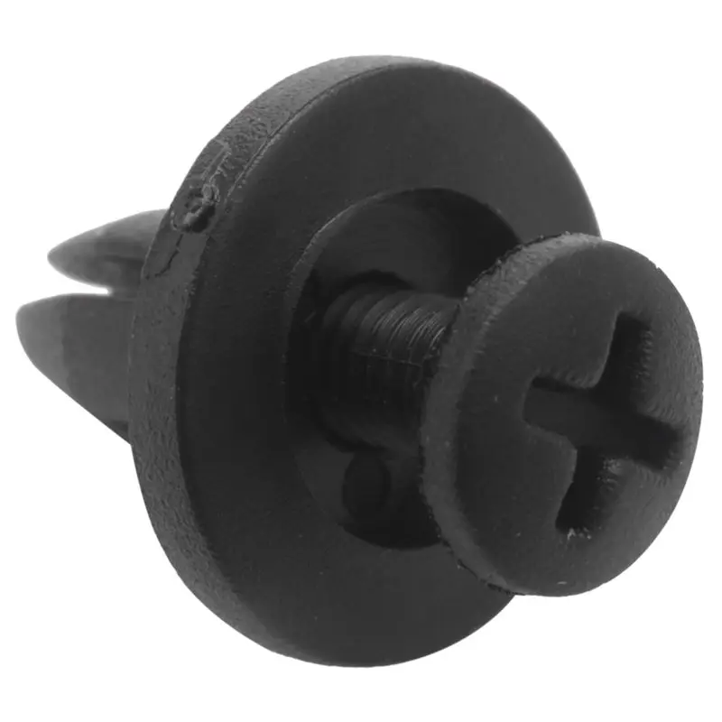 A93E-250Pcs 6Mm Plastic Push Type Rivet Bumper Pin Clips