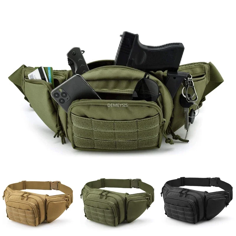 

Outdoor Waist Bag Multi-function Tactical Adjustable Strap Paintball Combat Bags Outdoor Shooting Hunting Gun Waist Packs