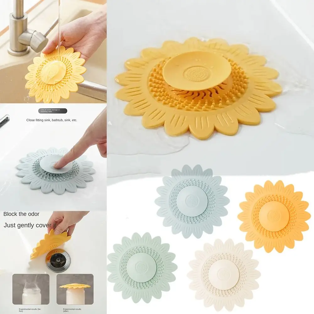 Durable Press-type Floor Drain Cover Silicone Anti-clogging Floor Drain Mat Drainage Deodorizing Cover