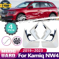 For Skoda Kamiq NW4 Accessories 2019~2023 2022 2021 Car Fender Mud Flaps Splash Guard Front Wheel Mudguard Baking Paint Mudflaps