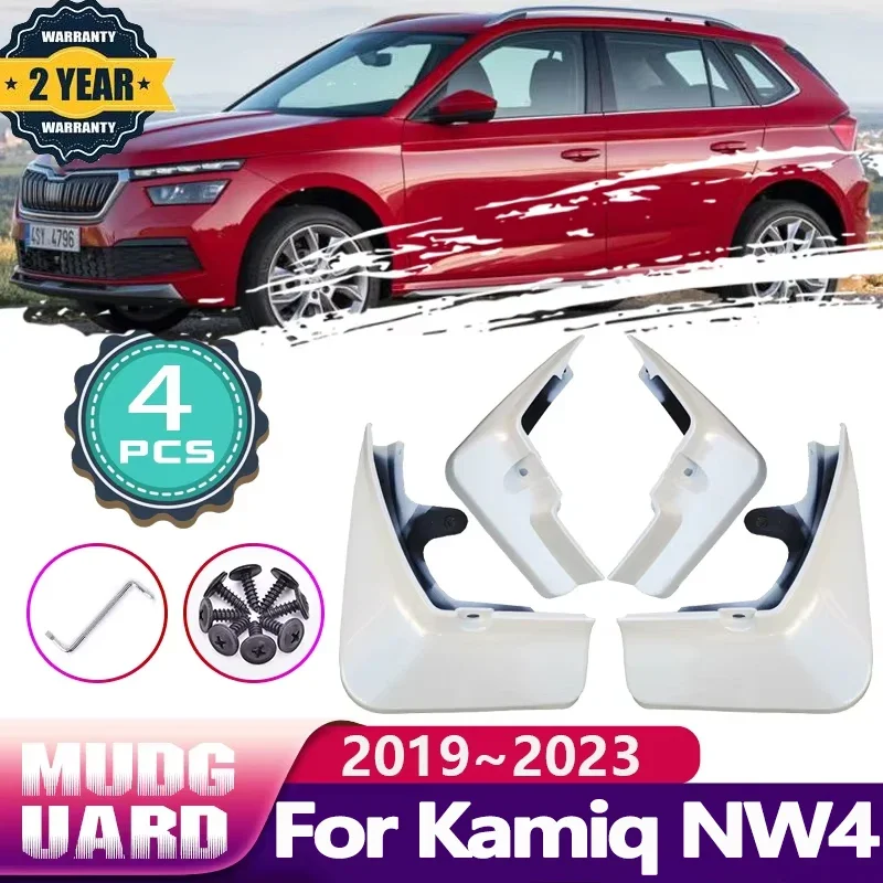 Dla Skoda Kamiq NW4 Akcesoria 2019 ~ 2023 2022 2021 Błotnik samochodowy Chlapacze Chlapacze Przednie koło Błotnik Farba do pieczenia Chlapacze