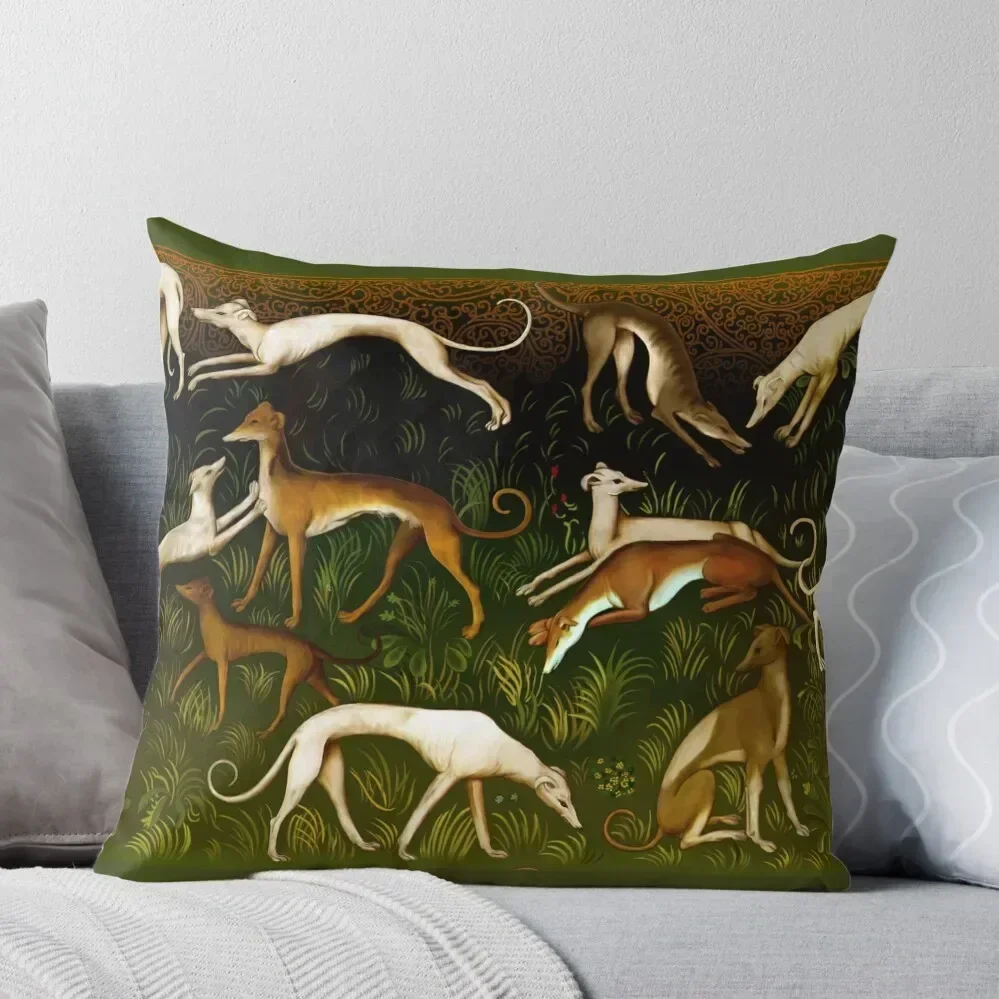 

Greyhounds Throw Pillow autumn pillowcase Embroidered Cushion Cover Luxury Sofa Cushions Pillowcases Cushion Covers Sofa pillow