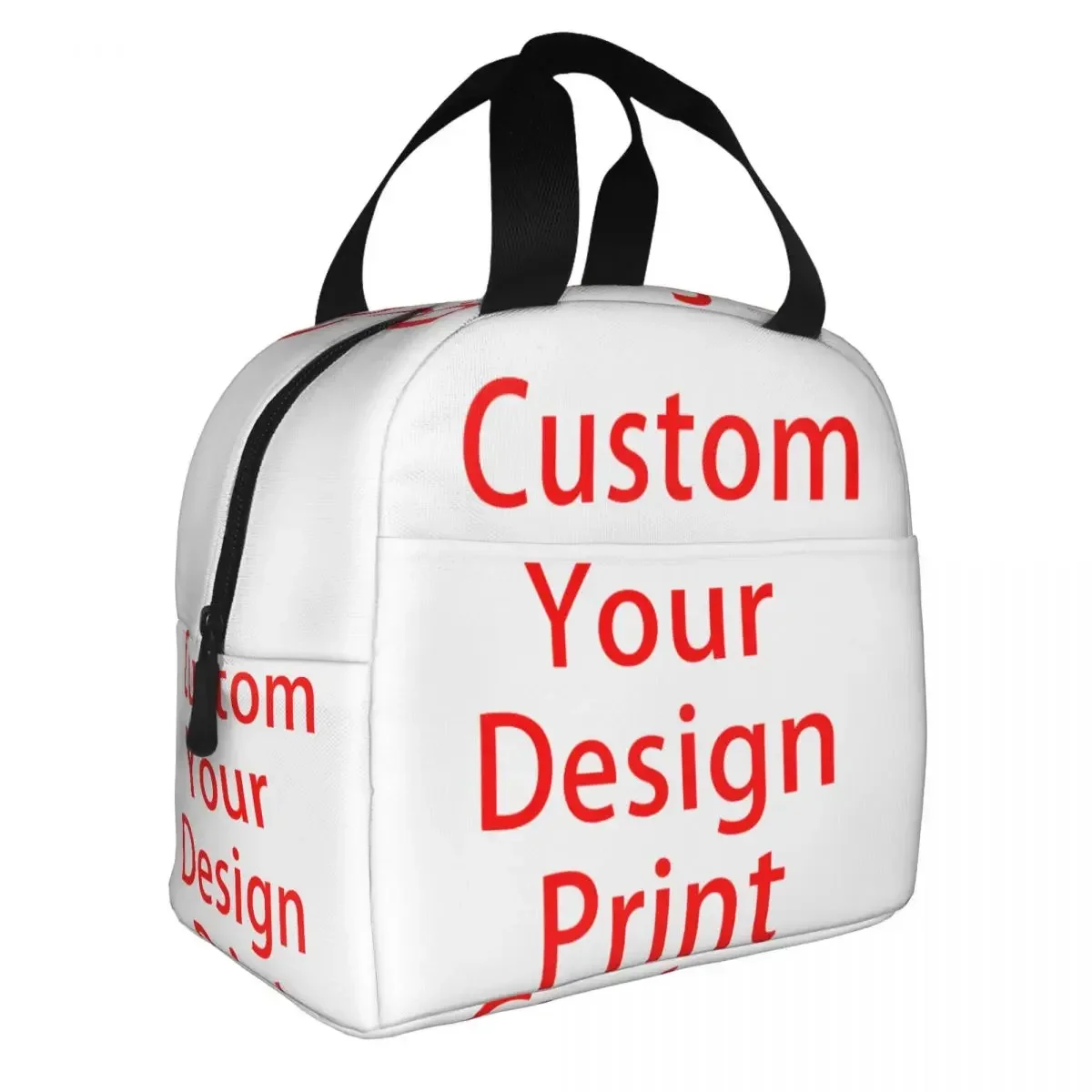 Custom Your Design Insulated Lunch Bag for Women Resuable Customized Logo Printed Cooler Thermal Lunch Box Office Work School