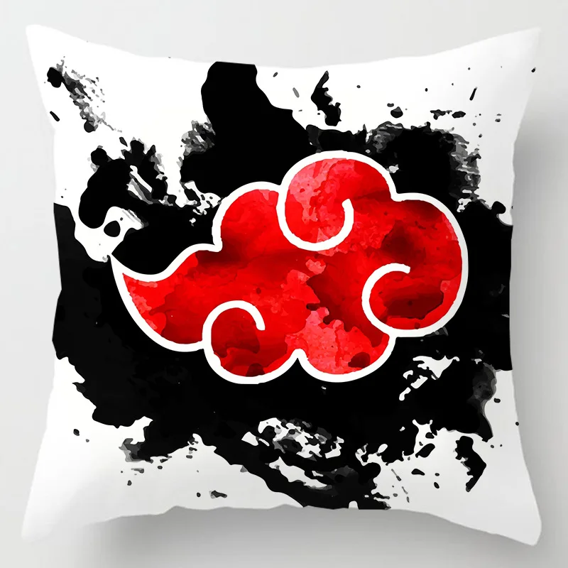 45cm Anime Naruto Pillow Cases Uzumaki Kakashi Uchiha Sasuke Itachi Sharingan Pillowcase Cosplay Accessorie Home Sofa Decoration