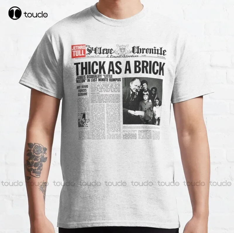 New Jethro Tull - Thick As A Brick Classic T-Shirt Women'S Shirts Cotton Unisex Tee Shirt Fashion Funny Harajuku Streetwear