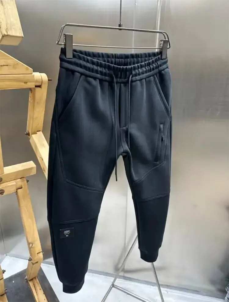 Plüsch verdickte lässige Joggerhose für Männer im Herbst und Winter, neue kältebeständige und warme Sport-Outdoor-Bekleidung, Herrenmode – Detail 3