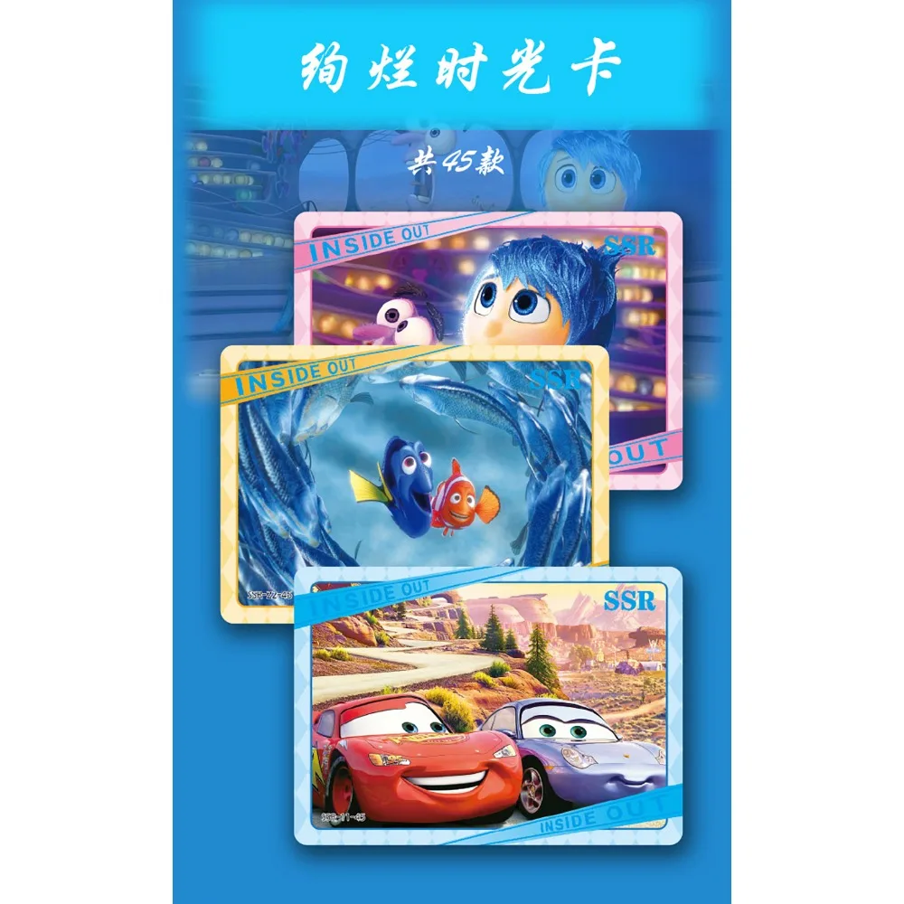 Genuine Anime Story Series Cards Disney Animation Representative Characters Alien Woody Nemo Cute Fun QR Card Kid Birthday Gift