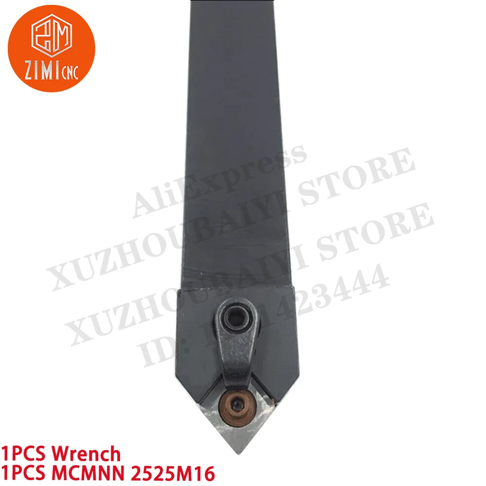 1 PCS MCMNN 2525M16 Pemegang Alat Putar Silinder CNC 50° Untuk Sisipan Karbida CNMG1606 Mesin bubut logam CNC alat pemotong mekanis