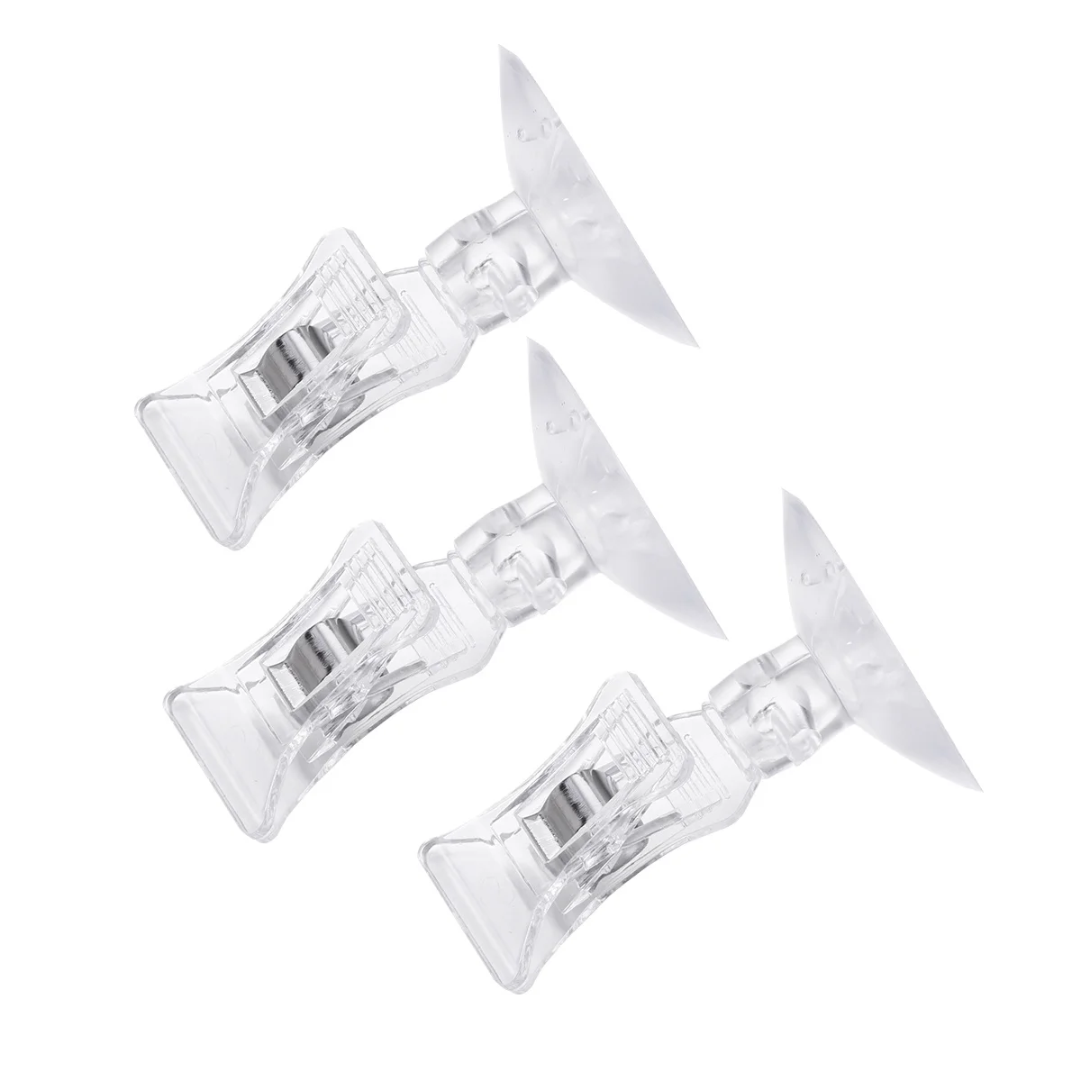 6pcs Professional Fodder Clamps Plastic Suction Cup Feeding Clips Seaweed Feeders for Fish Tank Aquariums