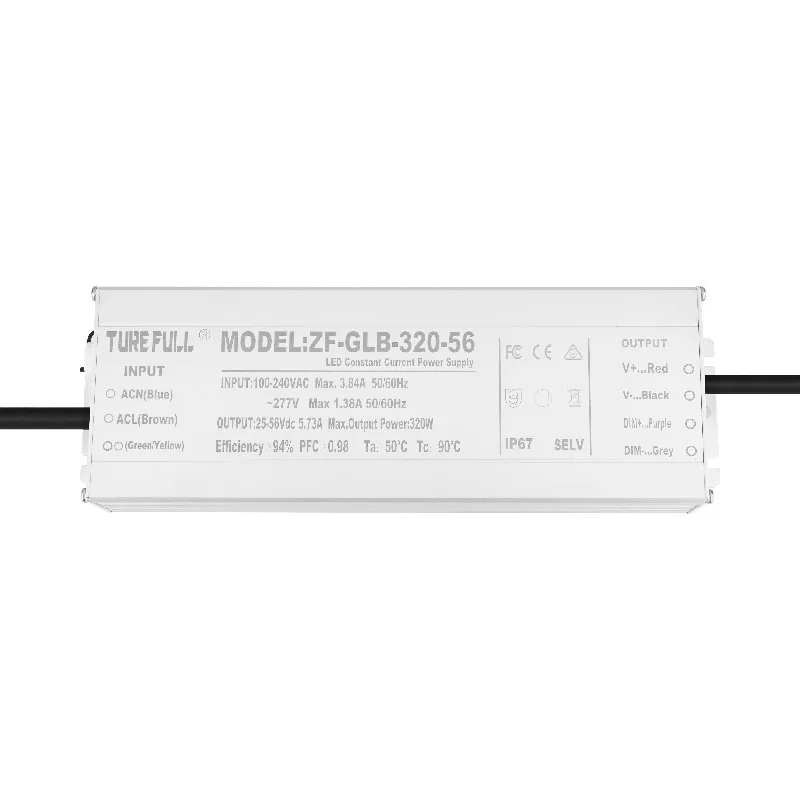 12V LED Driver 101-200W 0-10V Dimmable Waterproof IP67 Street Light 100-270V Input CUL Certified