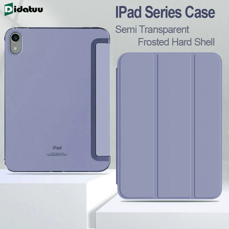 Case For  Air11 inch Pro13 Mini 5 4 6 7th iPad 7 8 9 10th 5 6 Air1 2 4 5th Pro11 Pro12.9 Back Frosted Semi Transparent Cover