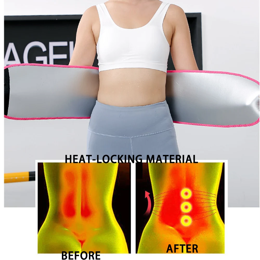 Waist Trainer Belt, Promotes Sweat Wrap Exercise and Fitness Workout Belt, Abdominal Trainer，Phone Pocket