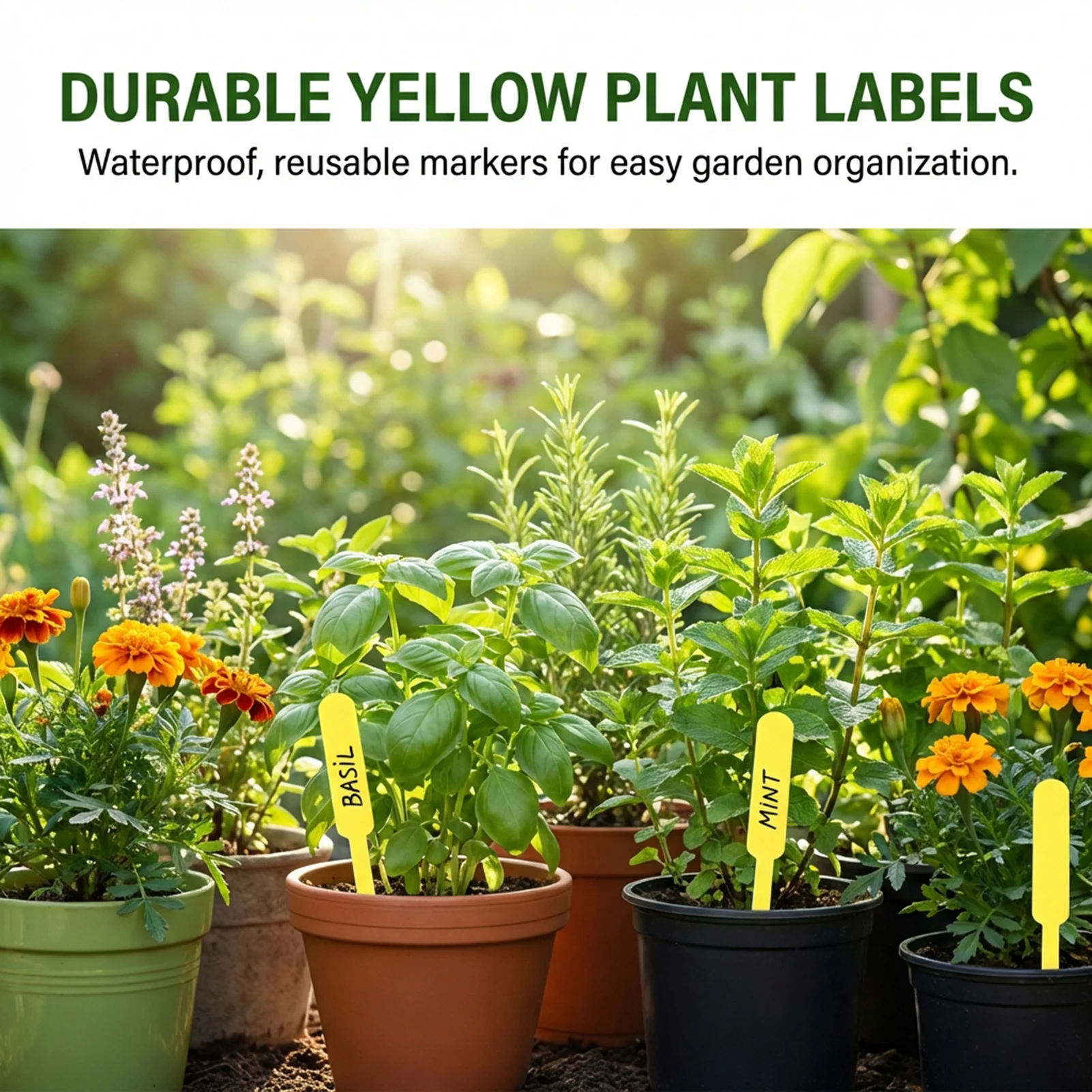 100Pcs Thick PP Plastic Plant Labels For Succulents Waterproof Sunproof Garden Markers