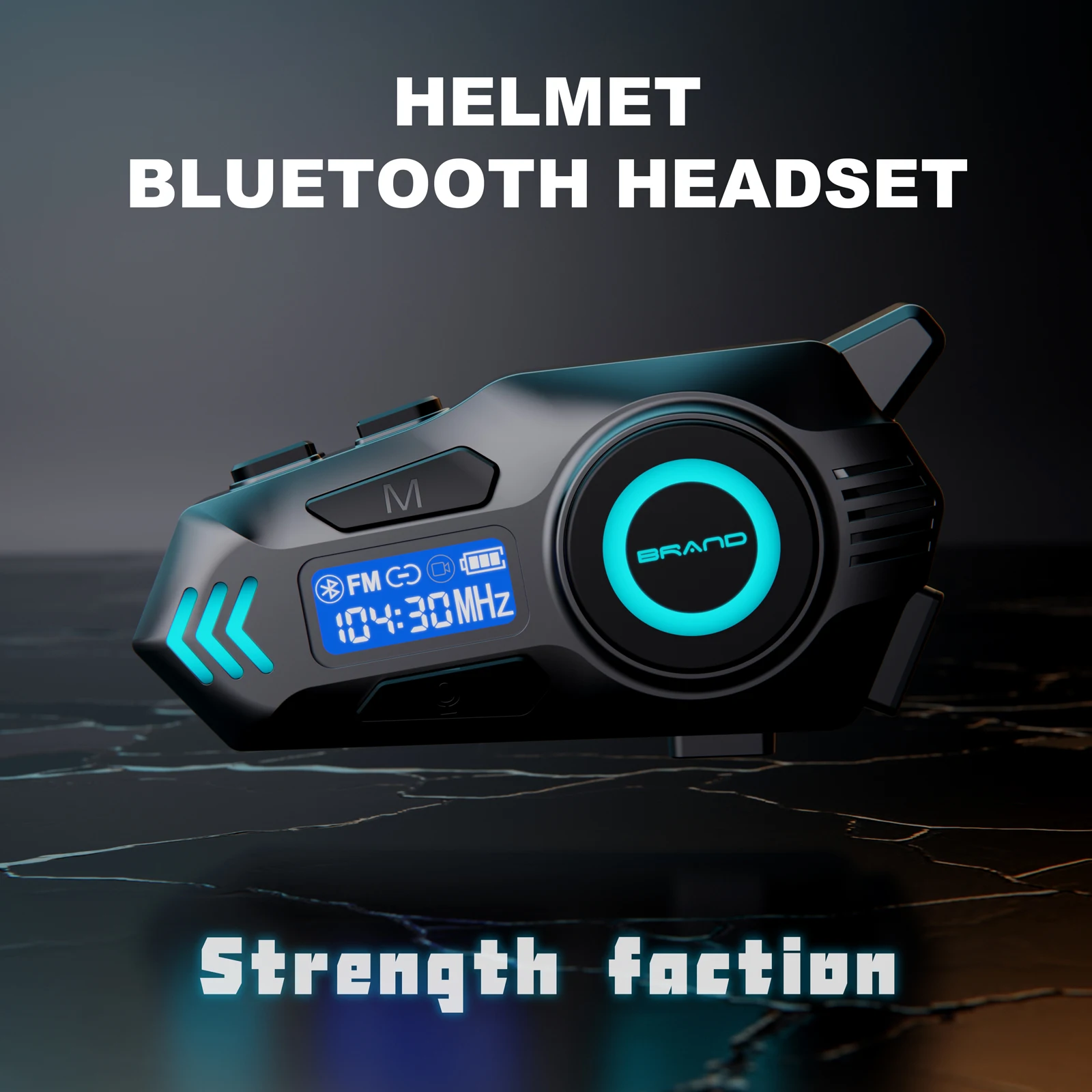 K09 Helmet Bluetooth Headset With LED FM Radio Noise Cancellation Waterproof Cycling Helmet Headset For Motorbike Outdoor Use