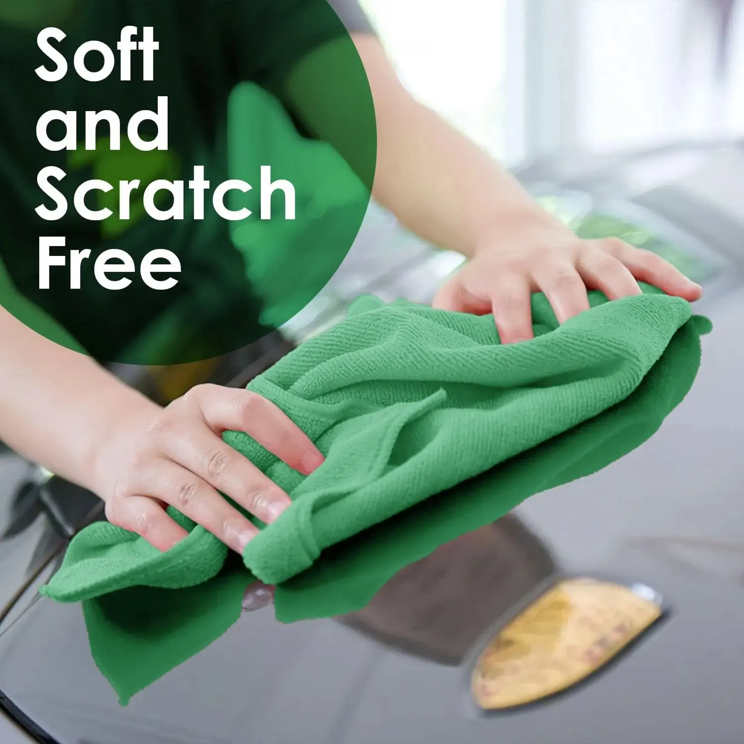 10pcs Green Soft Microfiber Cloths Towels Microfiber Clean Auto Car Detail Wash Duster For Home Kitchen Cleaning Tool