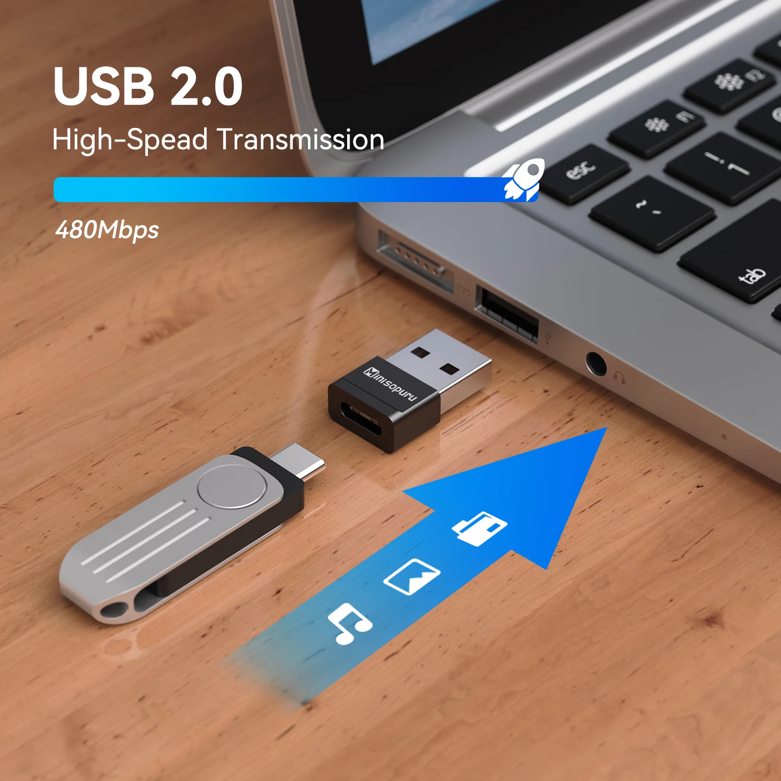 Minisopuru USB-USB C адаптер Type-C женский к мужскому зарядному устройству конвертер для ноутбуков iPad Airpods Xiaomi Samsung USB адаптирован