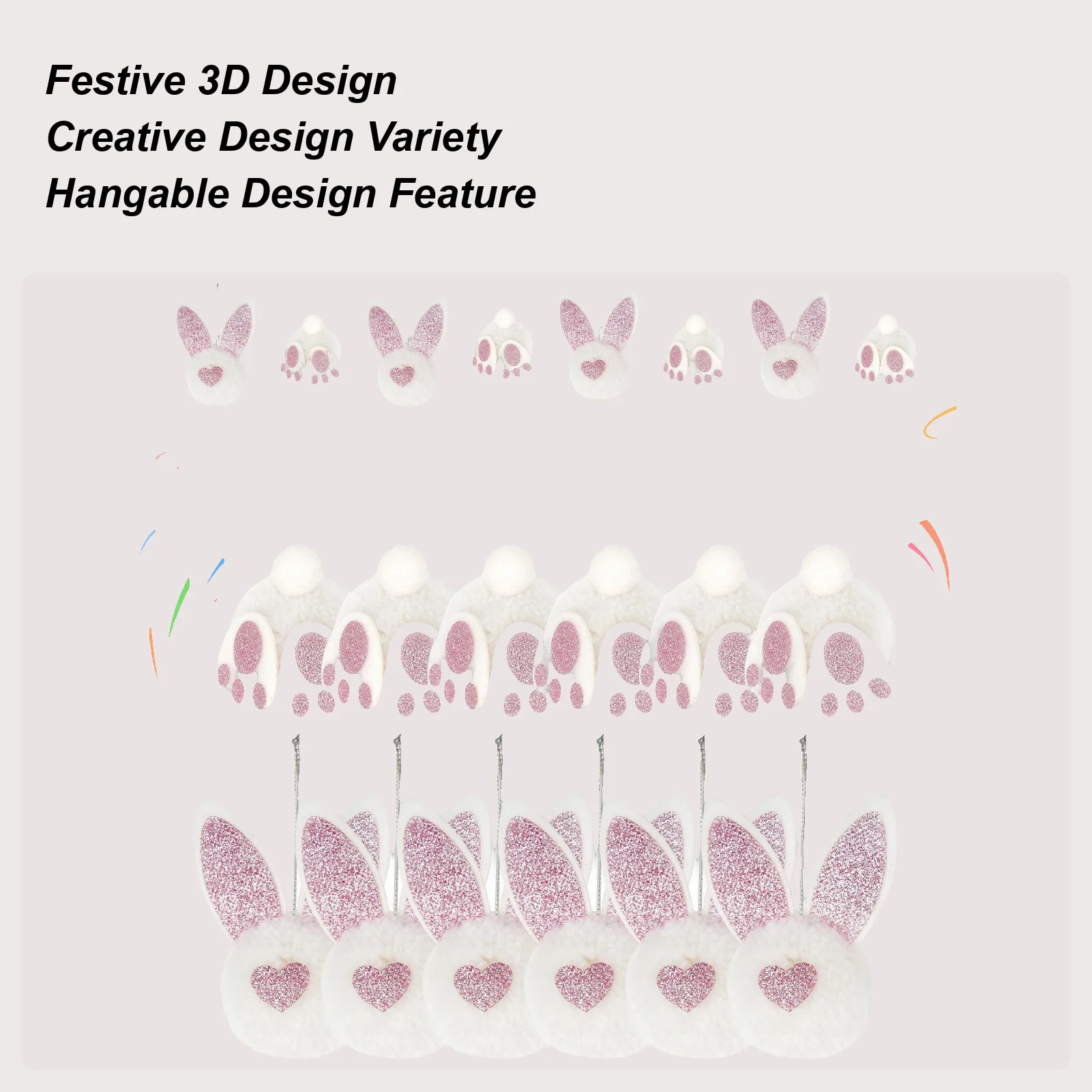 

12 шт. пасхальных украшений в виде кроликов, милые плюшевые зайчики для декора дома, праздников, торжеств, вечеринок, спальни, деревьев, ветвей