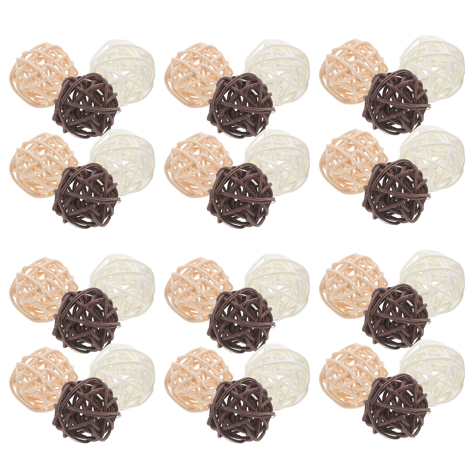 

36pcs Rattan Rattan Balls For Vase Balls 3cm Natural Vase Filler DIY Centerpiece Party Decoration